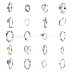 Pan Jia Dora Ring 925 Silver Wish Sparkling Style Shape Series Couple Ring Matching Ring
