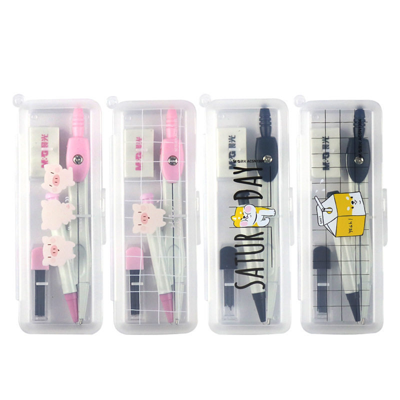 Compass, Eraser, and Lead Core Three-Piece Set for Students' Exams, Drawing, and Drafting - Tchaikovsky