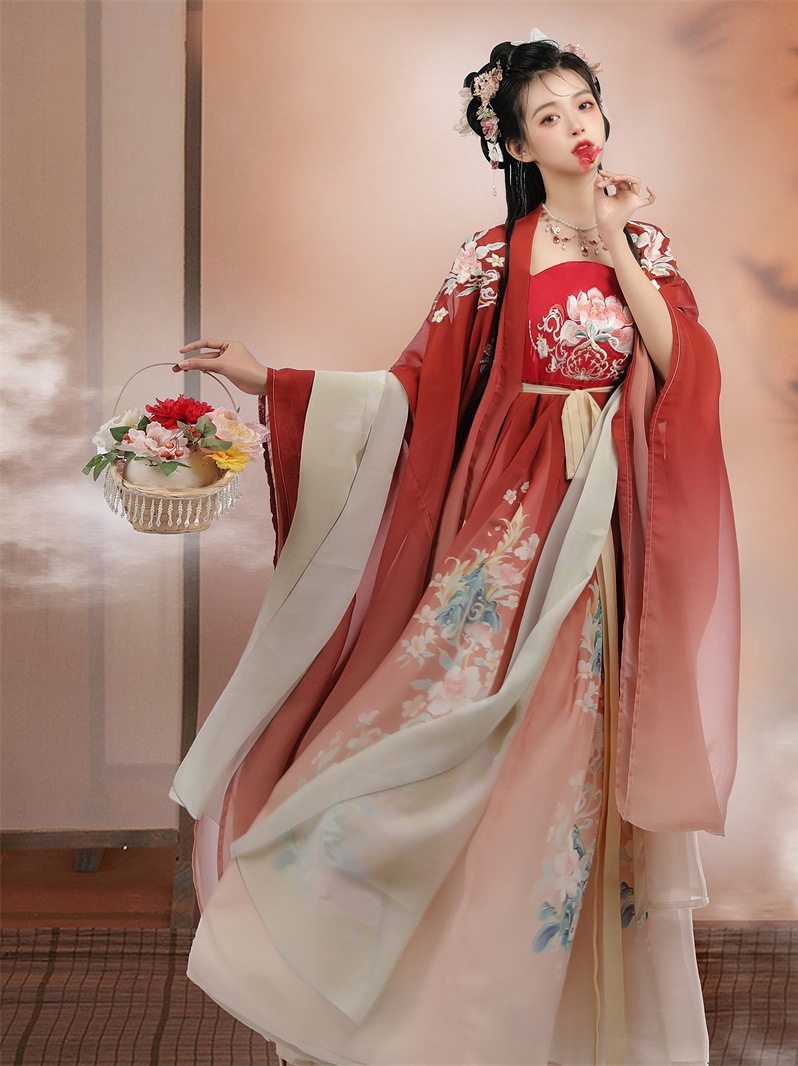 Tang Made Chebula Skirt Big Sleeve Shirt Hanfu Women's Full Set Ke Zi Skirt Chest One-Piece Fairy Style Daily Spring and Autumn New Style