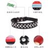 Cross-Border Pet Collar Rhinestone Pu Leather Plain Snake Pattern Metal Accessories Small and Medium Dog Supplies Dog Collar Factory