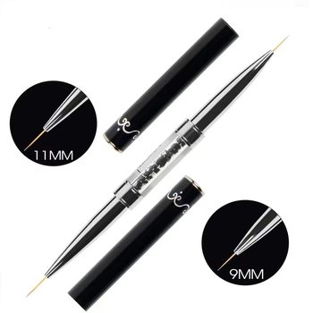 Cross-border hot sale double-headed metal rod nail art pen drawing Pen Hook pen phototherapy pen suit