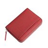 Amazon Japanese and Korean Genuine Leather Card Holder Men's and Women's Wallet Short Style Purse Accordion Card Holder Zipper Coin Purse Cowhide