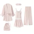 Vi - 7-piece set with bra pads - pink