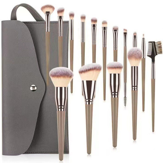 Jumbo 15-Piece Makeup Brush Set Cangzhou Soft-Bristled Blush Brush Loose Powder Brush Eye Shadow Brush Concealer Brush Beauty Tools