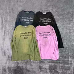 Ceiling Foreign Trade Stndiso Vintage 1996 Digital Tie-Dye Washed Distressed Long Sleeve T-Shirt Unisex Trendy Brand