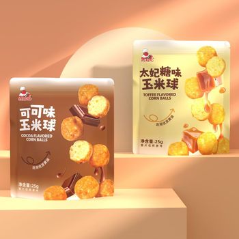 Guifuji Corn Ball Toffee KeKewei Corn Flower Net Celebrity Leisure Snacks Small Package Instant Snacks