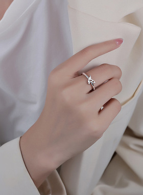 设计感开口戒指925银轻奢女