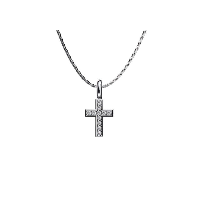 Full Diamond Cross Necklace 2025 New Rock Stylish Cross European and American Pendant Accessible Luxury Sexy Clavicle Chain for Women