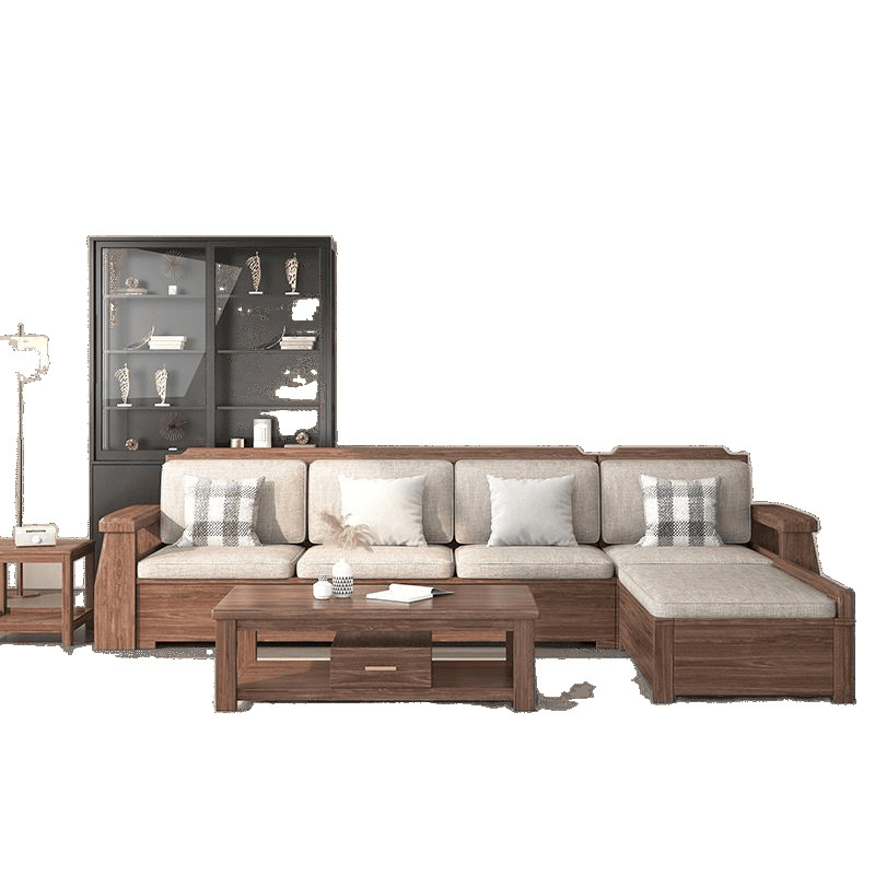 中式实木沙发组合客厅2025黑胡桃木家具大小户型新中式家用沙发