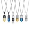 Healing Style Openable Titanium Steel Capsule Pill Necklace ins Trendy People Street Stainless Steel Pendant Hip Hop Accessories