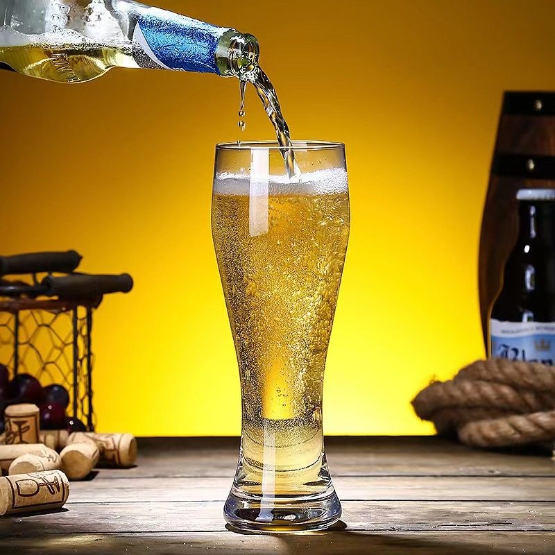 Home Beer Cup Large Size Fine Brewing Apricot Cup Personalized Wheat Cup Bar High-end Thick Waist Beer Cup Set