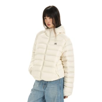 Teflon Triple-Protection 90 White Duck down Hooded Ribbed High-Density Down-Filled Warm Jacket