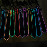 Трансграничная партия аксессуаров EL luminous tie bar для создания атмосферы Хэллоуина с люминесцентным галстуком-бабочкой для вечеринки led luminous props