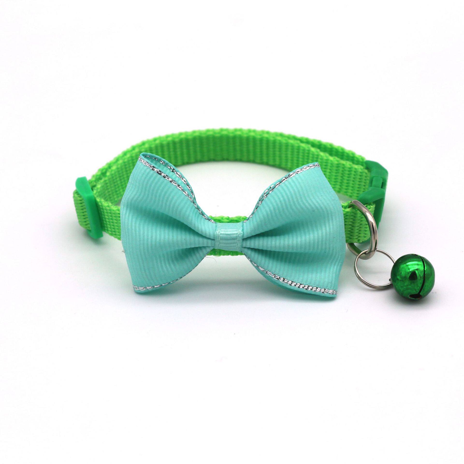 Cross-Border New Pet Bow Bell Collar Cute Cat Collar Pet Supplies Factory Direct Sale