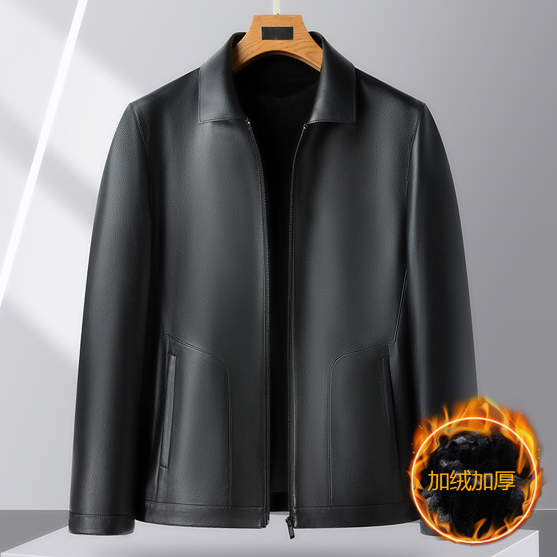 Áo Da Nam Kín Cổ Hàng Mùa Xuân Thu Đông Phong Cách Trẻ Trung