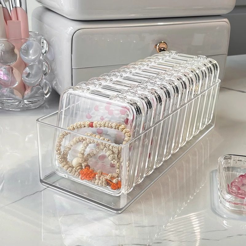 Crystal Bracelet Bracelet Desktop Storage Box Jewelry Necklace Jewelry Dust-proof Desktop Fit Box Display Shelf