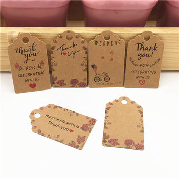 Kraft paper thank you tag manufacturers wholesale gift card packaging box elevator card label thankyou card tag