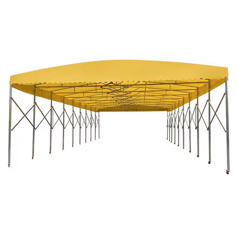 移动校园遮阳雨棚折叠仓库伸缩棚户外活动推拉移动遮阳雨棚推拉篷