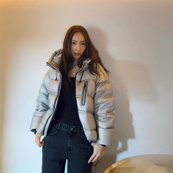 High Version Cross-Border Zheng Xiuqing's Winter down Jacket, Unisex Hooded White Duck down Warm Coat