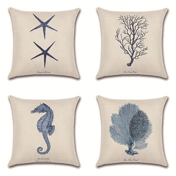 Pillowcase Amazon cross-border special for new simple fresh linen a generation of red blue green multicolor optional