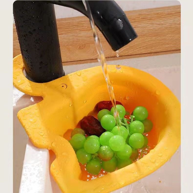Plastic Elephant-Shaped Vegetable Washing and Draining Basket Kitchen Sink Strainer Garbage Fruit and Vegetable Washing Basin Filter