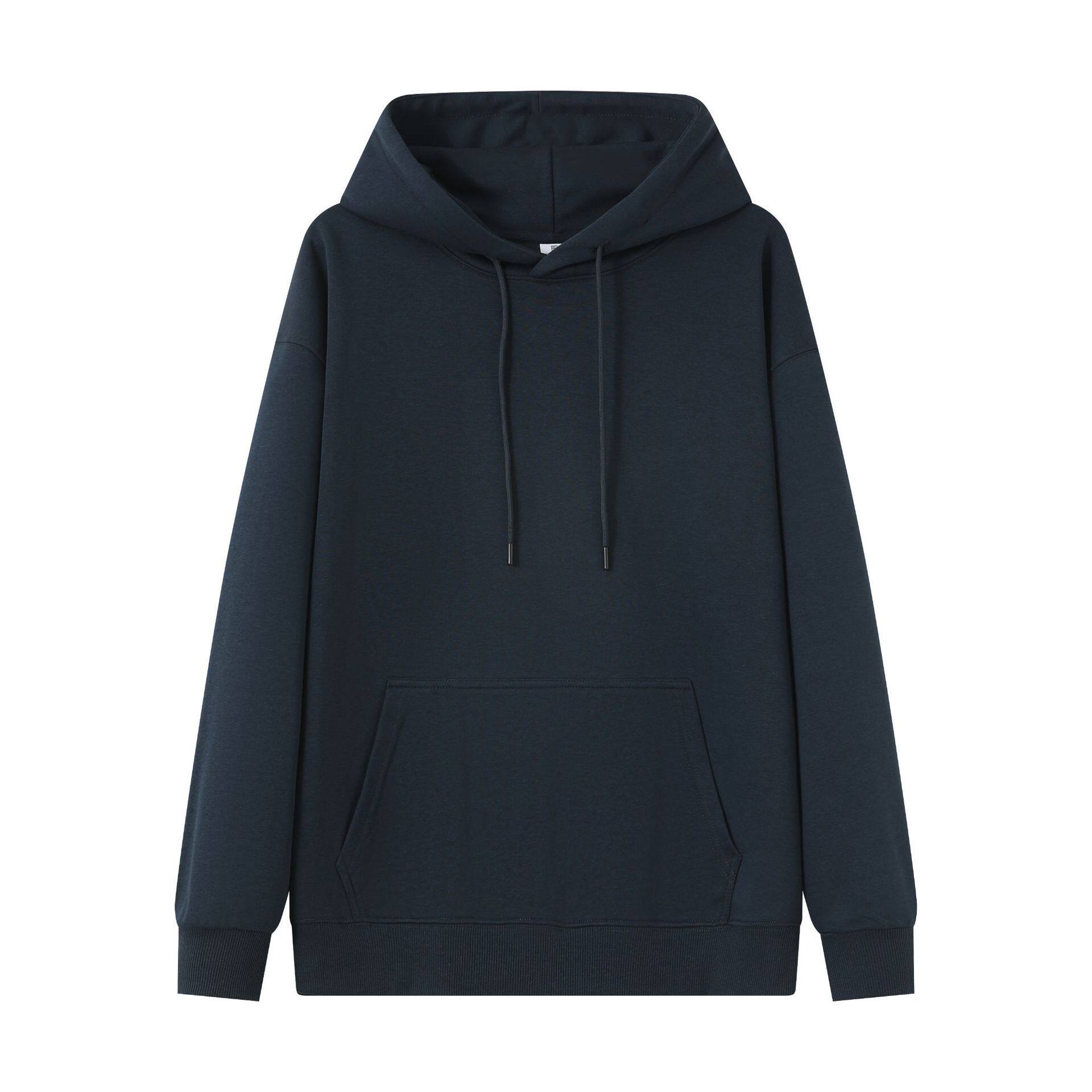 秋冬300g重磅连帽卫衣华棉纯色双层帽加绒潮牌休闲宽松卫衣上衣女