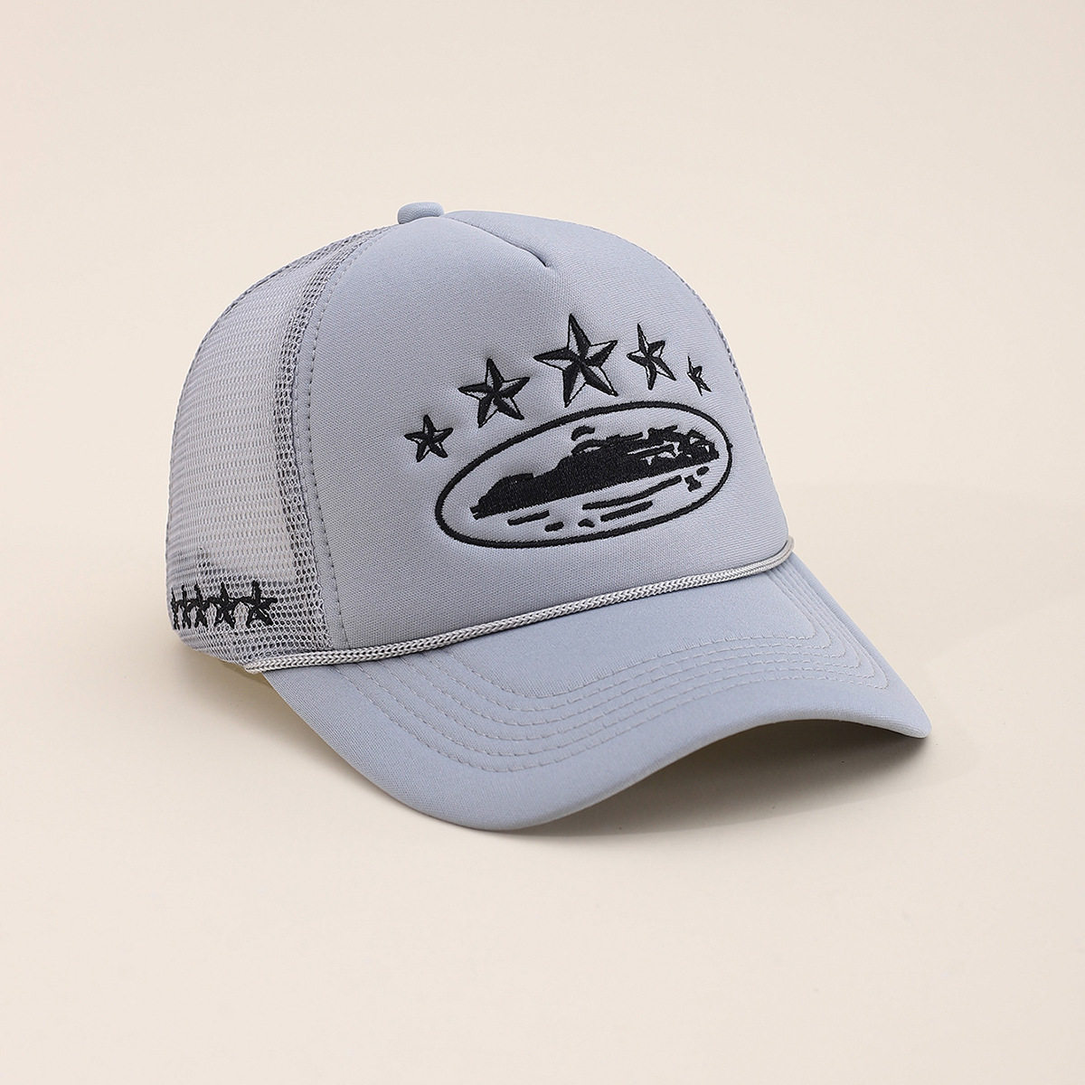 Corteiz CRTZ hat fashion baseball cap five-star color block mesh summer cap all-match truck cap men