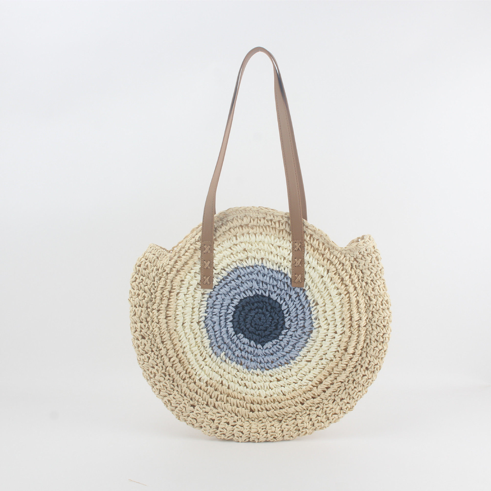 A generation of new holiday beach woven bag round hollow shoulder Joker casual straw woven bag women's bag