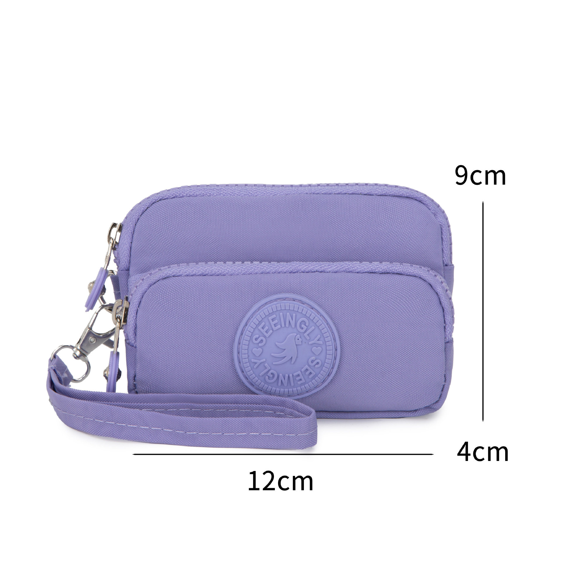 Factory direct foreign trade coin purse new solid color gift three pull anti-water nylon foreign trade coin purse wholesale