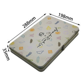 Customized Rectangular Flip-Top Iron Box with Lock for Girls and Kidsren's Headwear Trinket Storage Box Packaging Hairpin Wig