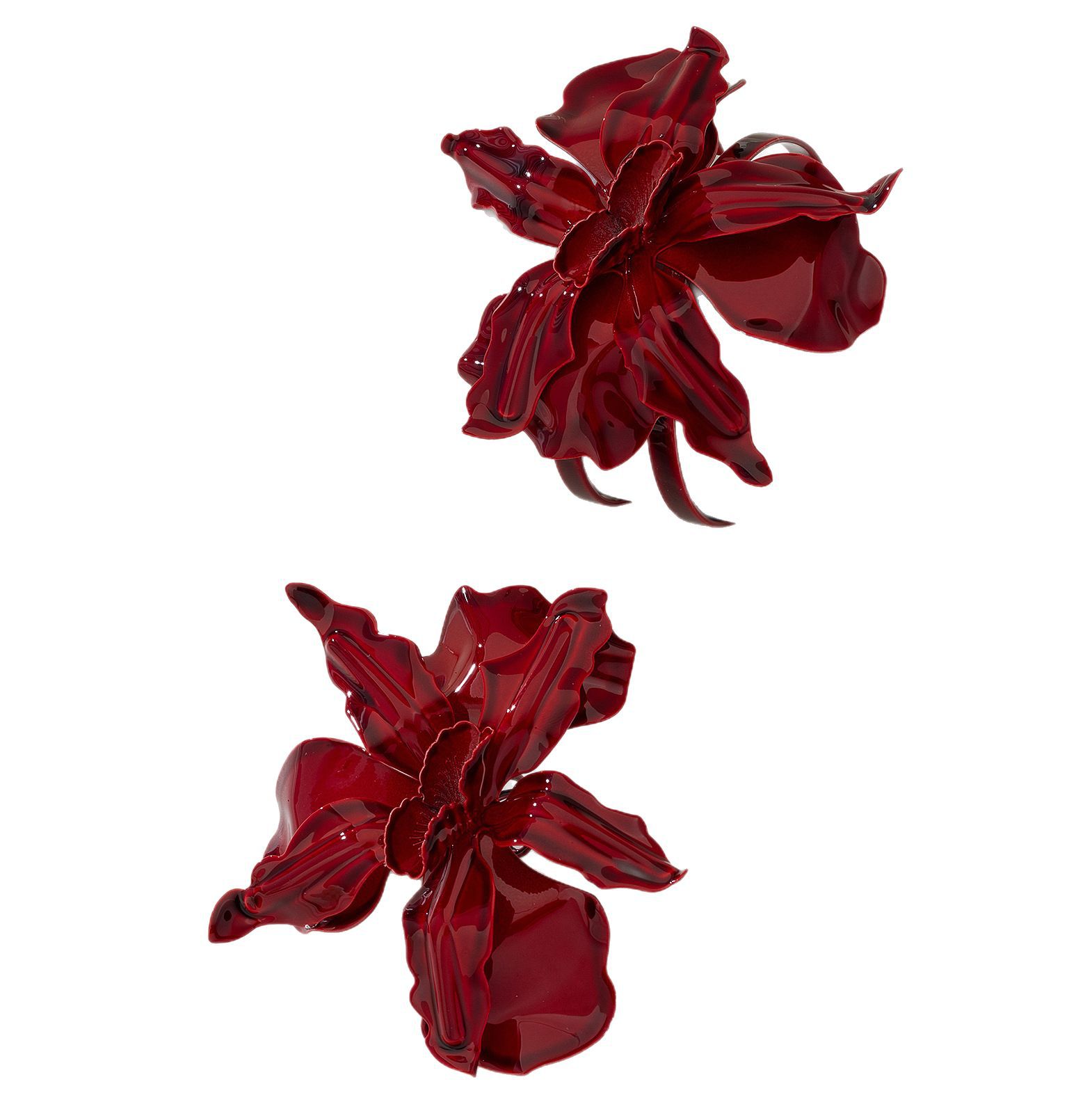 一套新款个性夸张小众设计高级感红色大花朵手镯戒指女派对礼物