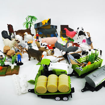 Cross-border simulation farm animal model toy dinosaur sand table game mini animal scene microscopic ornaments