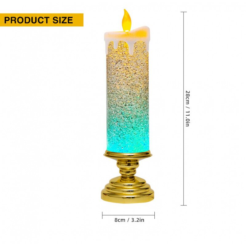 LED Christmas Candles European colorful changing decoration night light colorful dream crystal candle light