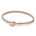 Hollow rose gold heart spring bracelet