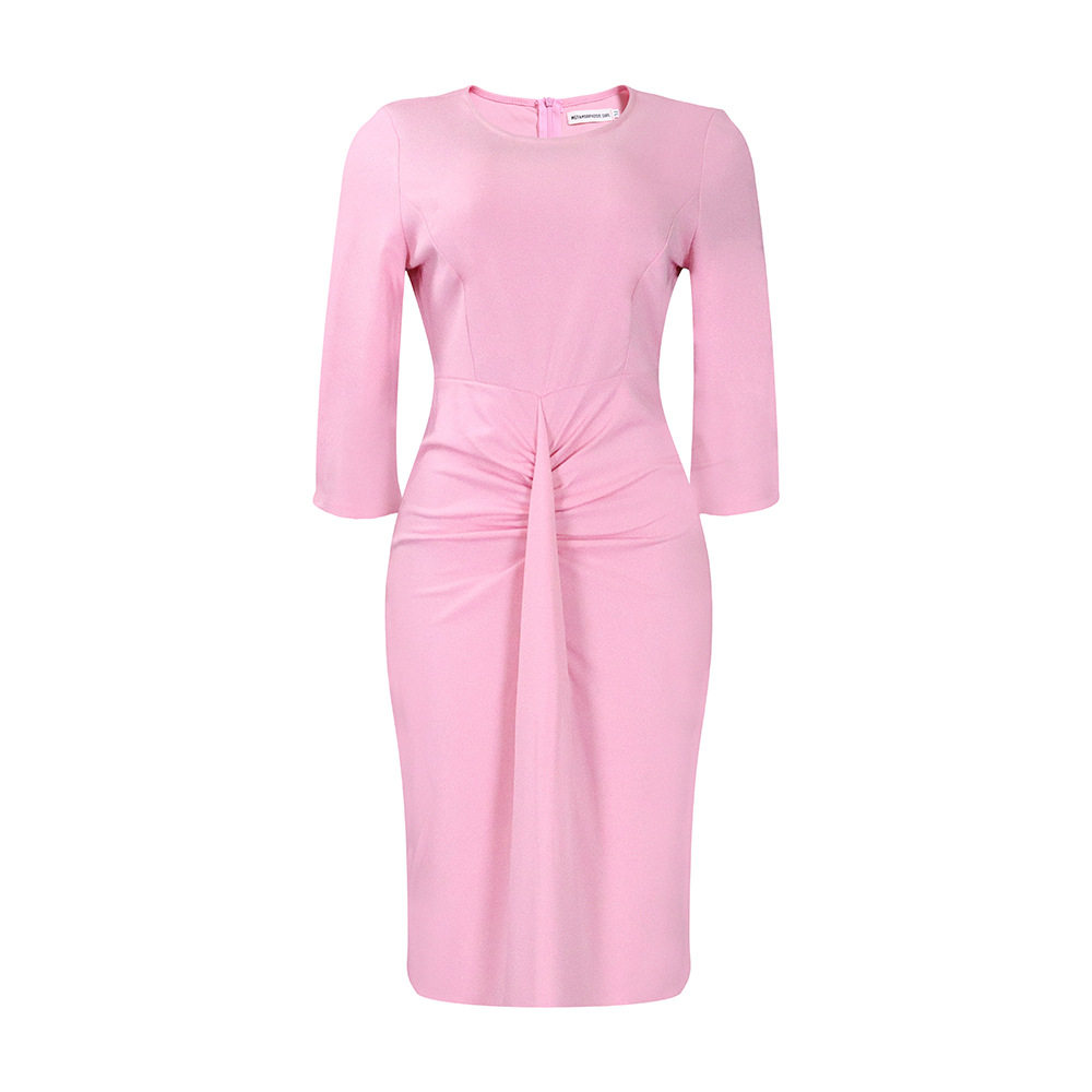 Plus Size African Dress Stylish Fitted Midi Length 5 Point Sleeve Elegant for Work or Casual Events Wholesale
