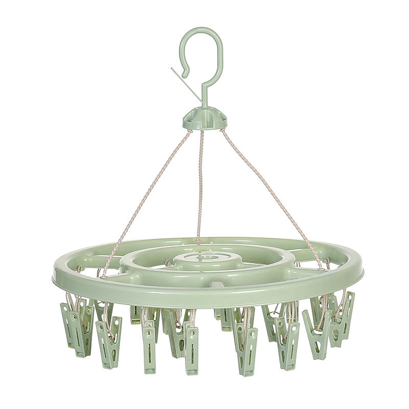 Disc multi-functional drying socks hanger multi-clip drying hanger baby clothes hanger windproof socks drying rack drying