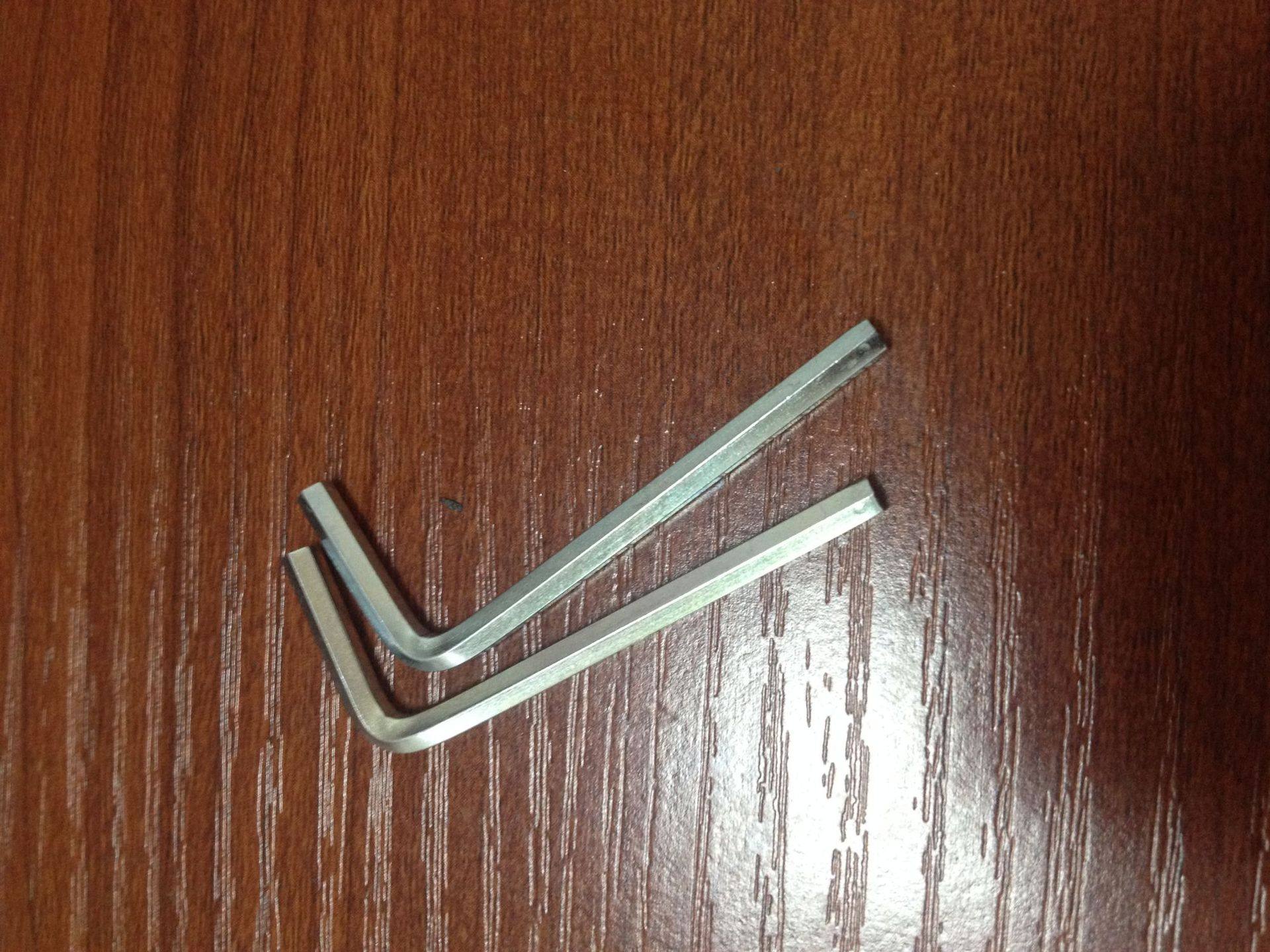 厂家产销家具电子螺丝适配中高碳钢加硬淬火L型内六扳手H3*19*57