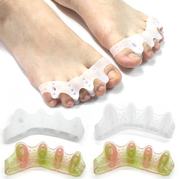 Sebs Five-Toe Overlapping Toe Separator Thumb Valgus Corrector Toe Care Clip-On Toe Protector Set for Men and Women
