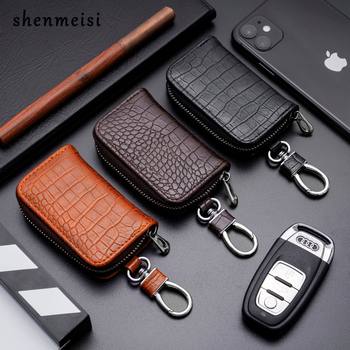 Business universal car key bag crocodile pattern cross-border exclusive zipper car key protective cover car supplies