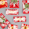 New Year festive plaid bag thickened biscuit bag snowflake candy fruit bag toffee bag Black Sesame raw milk soft cake