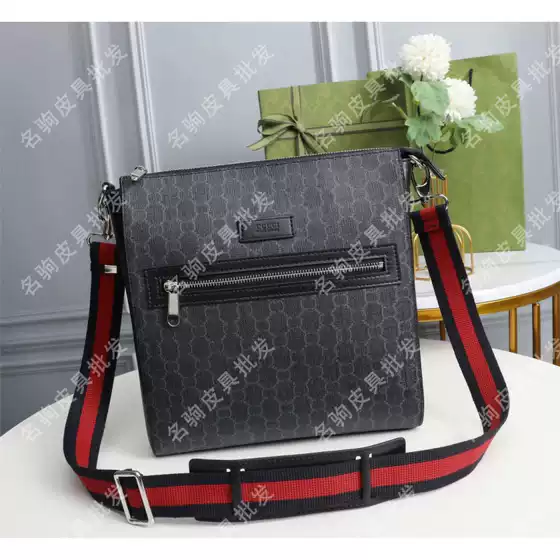 Foreign Trade Hot-Selling New Crossbody Bag Vertical Business Fashion Generous Men's Bag Ready-Made Shoulder Crossbody Bag 474143