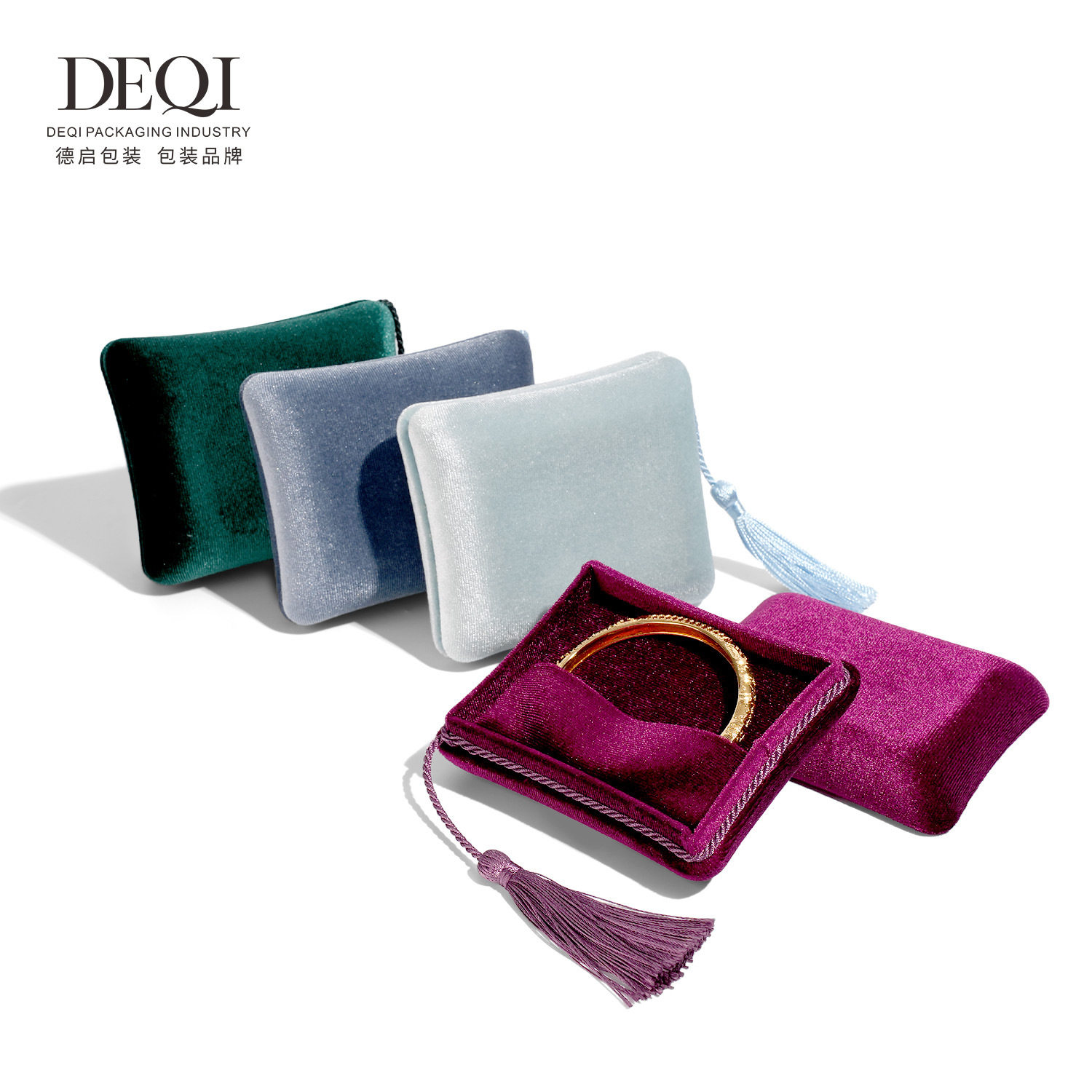 High-grade Velvet Tassel Multifunctional Jewelry Box Jewelry Storage Box Gift Box Cross-border Foreign Trade Advanced Sense