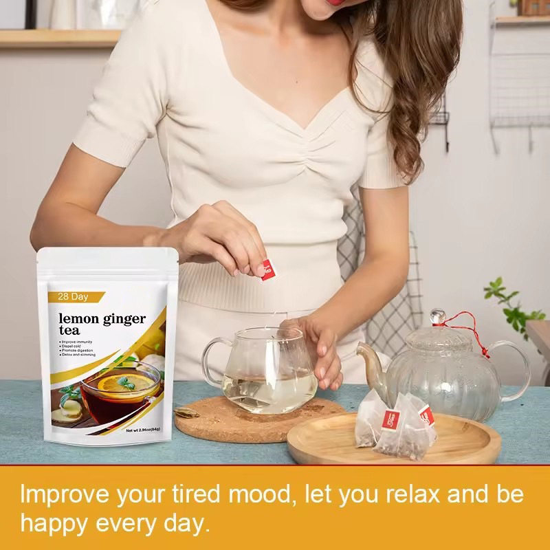 Foreign Trade Export Lemon Ginger Tea Lemon Ginger Tea Slimming Detox28Day