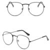 New Retro Metal Flat Mirror Fashion Harajuku Style Glasses Korean Artistic Round Large Frame Glasses Frame