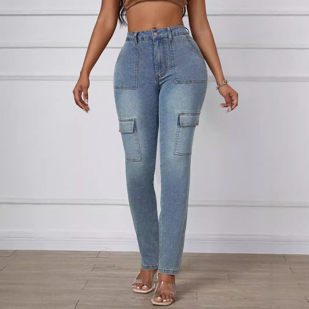 High Stretch Skinny Jeans Slim Fit Casual Style Versatile for Everyday Wear Wholesale Available