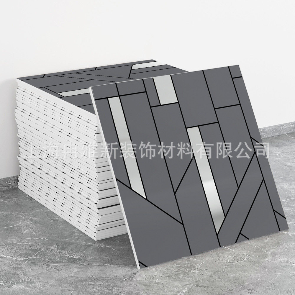 跨境外贸仿大理石鎏金3d墙面翻新装饰贴纸防油防水墙纸自粘瓷砖贴