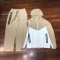 Suit. khaki and white