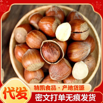 Carefully Selected Northeastern Original Large Hazelnuts with Thin Shells 0.5kg Nut Snacks Roasted Goods New Year's Goods Dried Fruits Wholesale Hazelnuts