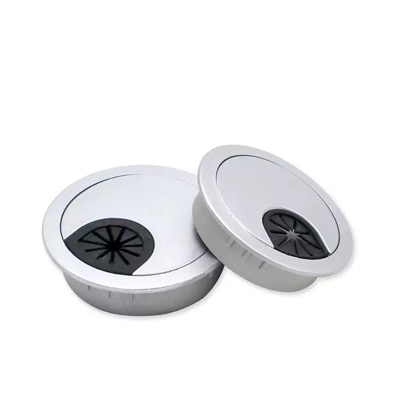 Round 50-53-60mm Open Hole Threading Box Office Desk Plastic Wire Cover Computer Desk Threading Hole Cover Threading Box