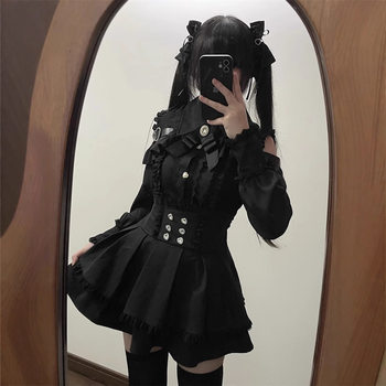 Sweetheart Encounter Dark Mass-Produced Girl Three-Color Off-Shoulder Shirt + High Waist Skirt Two-Piece Suit